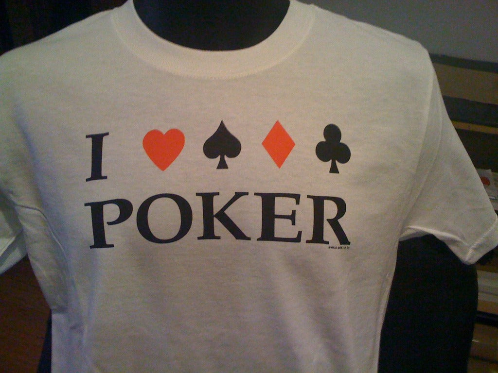 I [Love] Poker Tshirt: White Colored Tshirt - TshirtNow.net - 1