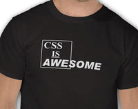 Thumbnail for Css is Awesome Black Tshirt White Print - TshirtNow.net