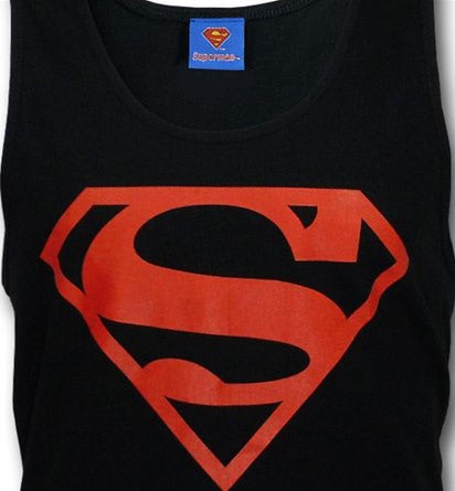 Superboy Classic Logo Symbol Black Men's Tank Top - TshirtNow.net - 1