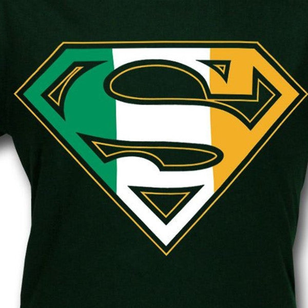 Superman Irish Flag Logo Kelly Green Tshirt - TshirtNow.net - 2