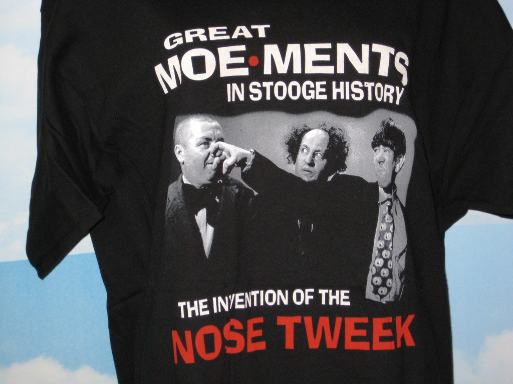 Three Stooges Nose Tweek Adult Black Size XL Extra Large Tshirt - TshirtNow.net - 4