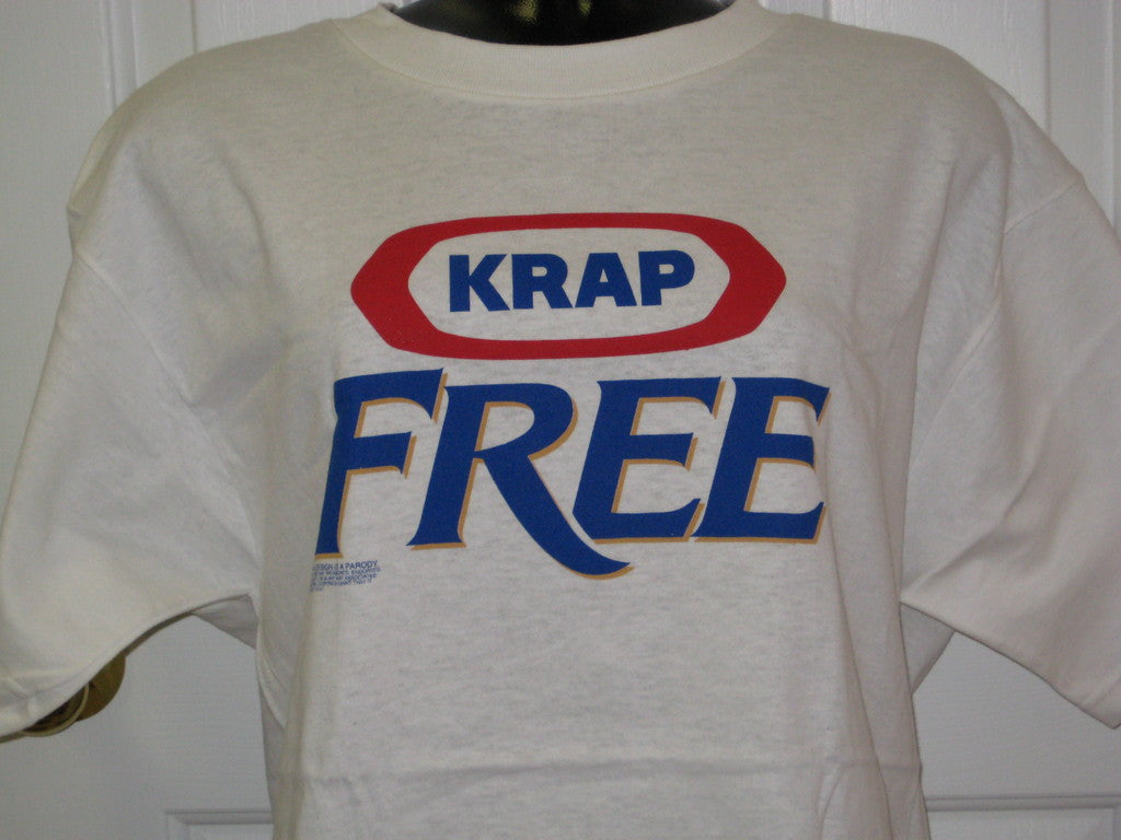 Krap Free Adult White Size L Large Tshirt - TshirtNow.net - 1