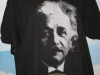 Thumbnail for Einstein Face Adult Black Size XL Extra Large Tshirt - TshirtNow.net - 3