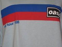 Thumbnail for Oasis 1996 Tour Racer Stripe Adult Blue Size XL Extra Large Tshirt - TshirtNow.net - 2