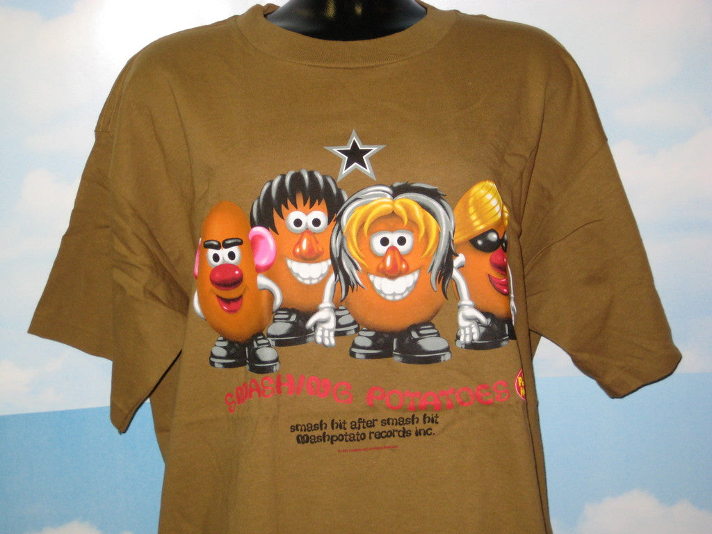Mr. Potato Head Smashing Potatos Adult Brown Size L Large Tshirt - TshirtNow.net - 2