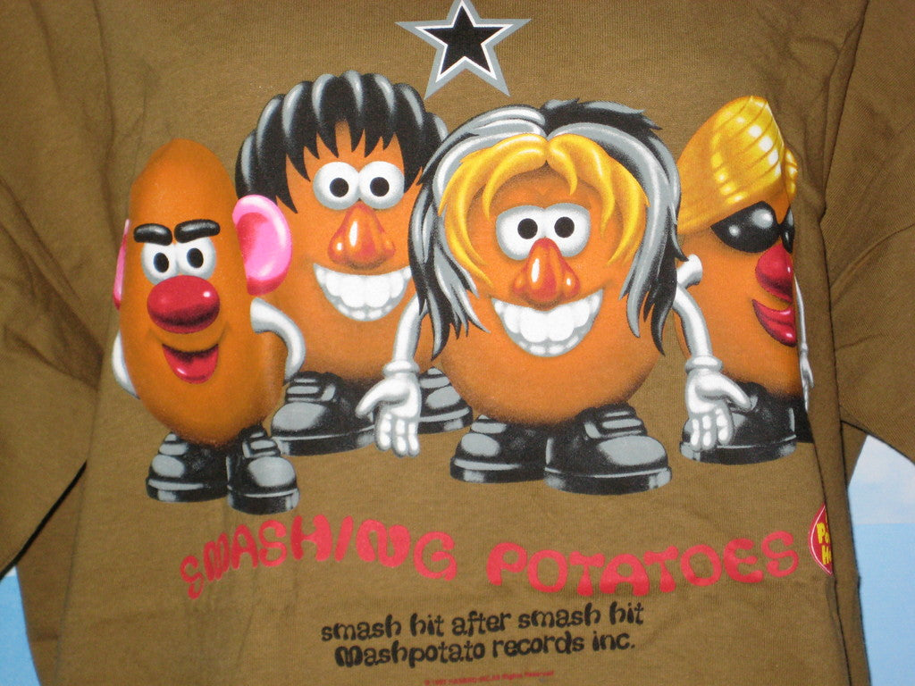 Mr. Potato Head Smashing Potatos Adult Brown Size L Large Tshirt - TshirtNow.net - 3