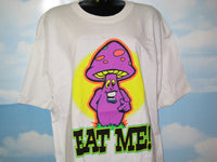 Thumbnail for Mushroom 'Eat Me' **Glows In The Dark** Adult White Size XL Extra Large Tshirt - TshirtNow.net - 2