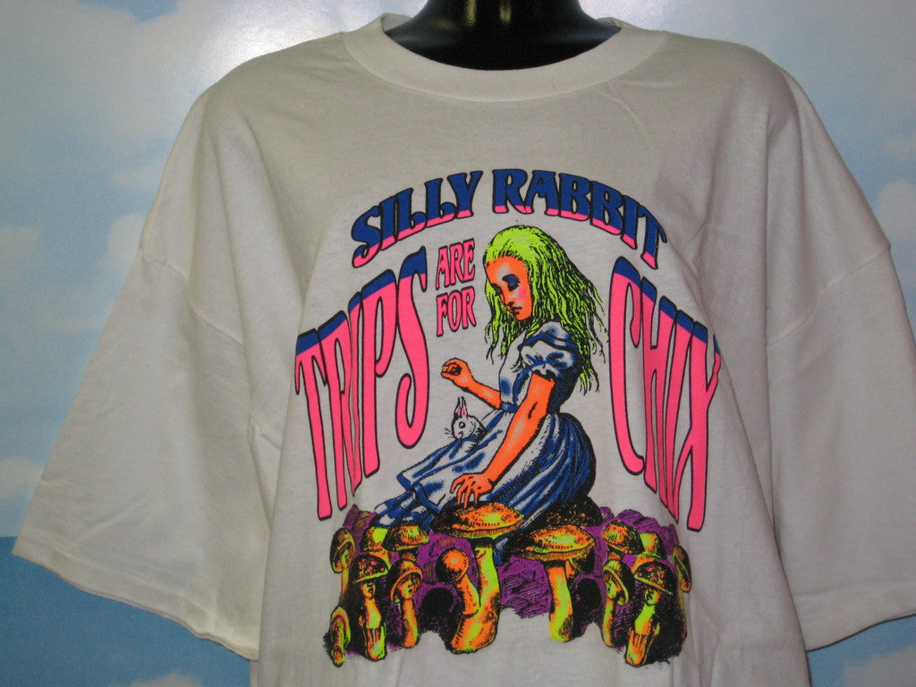 Silly Rabbit Trips are For Chicks Adult White Size XXL Extra Extra Large Tshirt - TshirtNow.net - 1