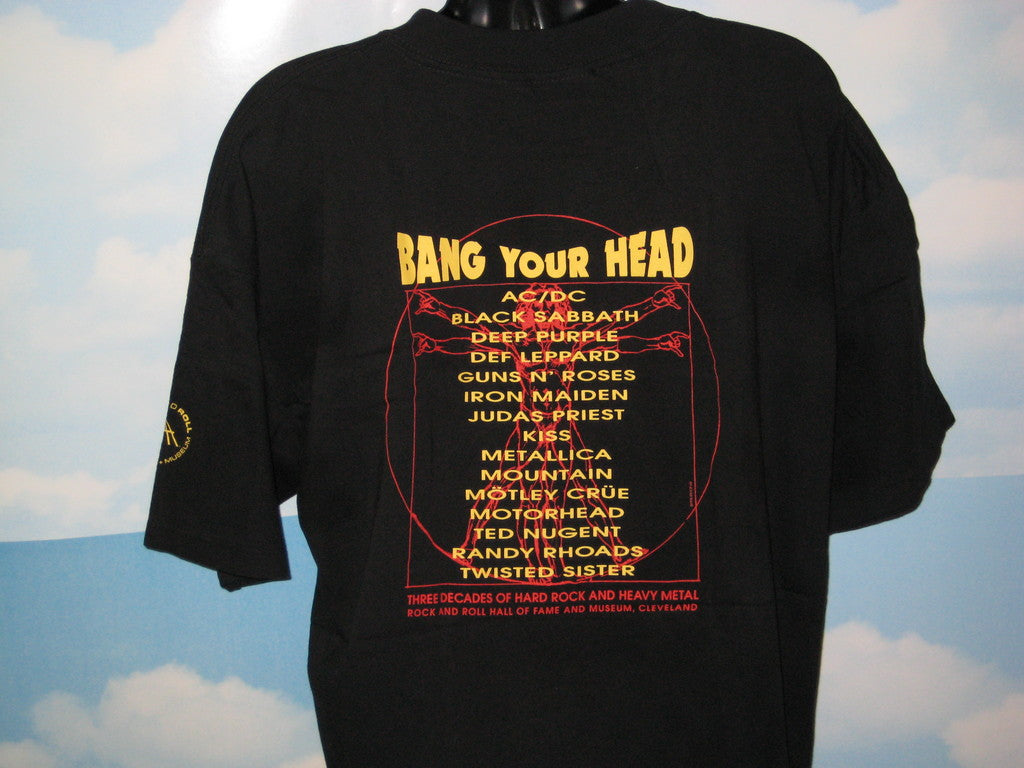 Rock and Roll Hall of Fame Bang Your Head Adult Black Size XL Extra Large Tshirt - TshirtNow.net - 4