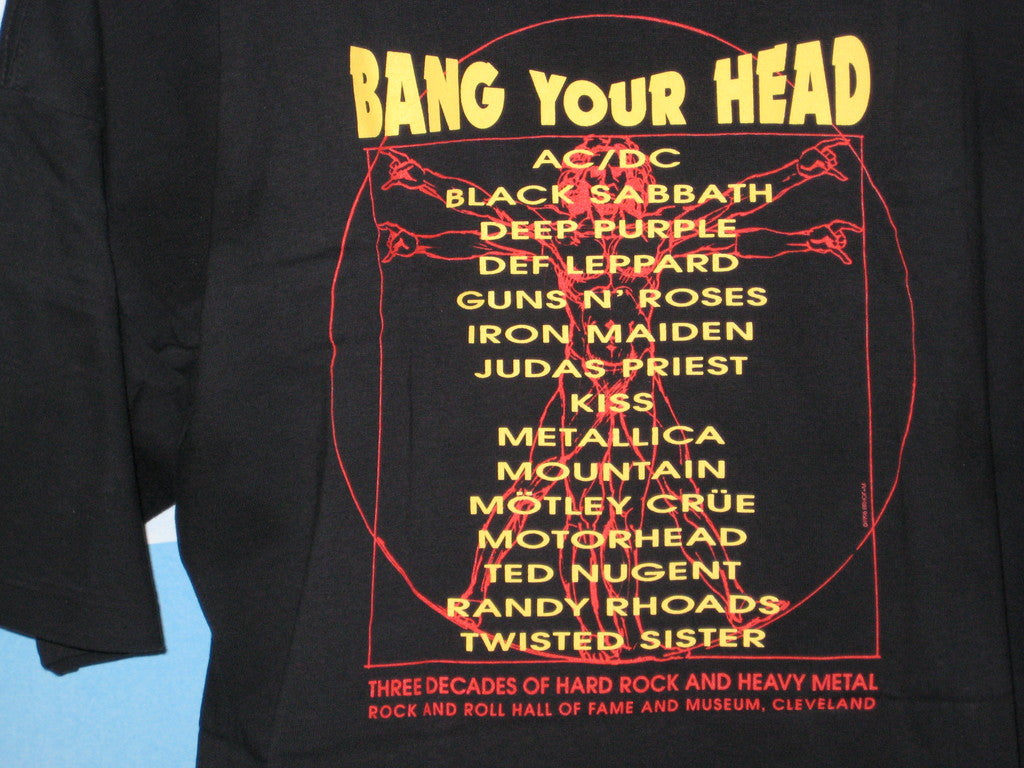Rock and Roll Hall of Fame Bang Your Head Adult Black Size XL Extra Large Tshirt - TshirtNow.net - 5