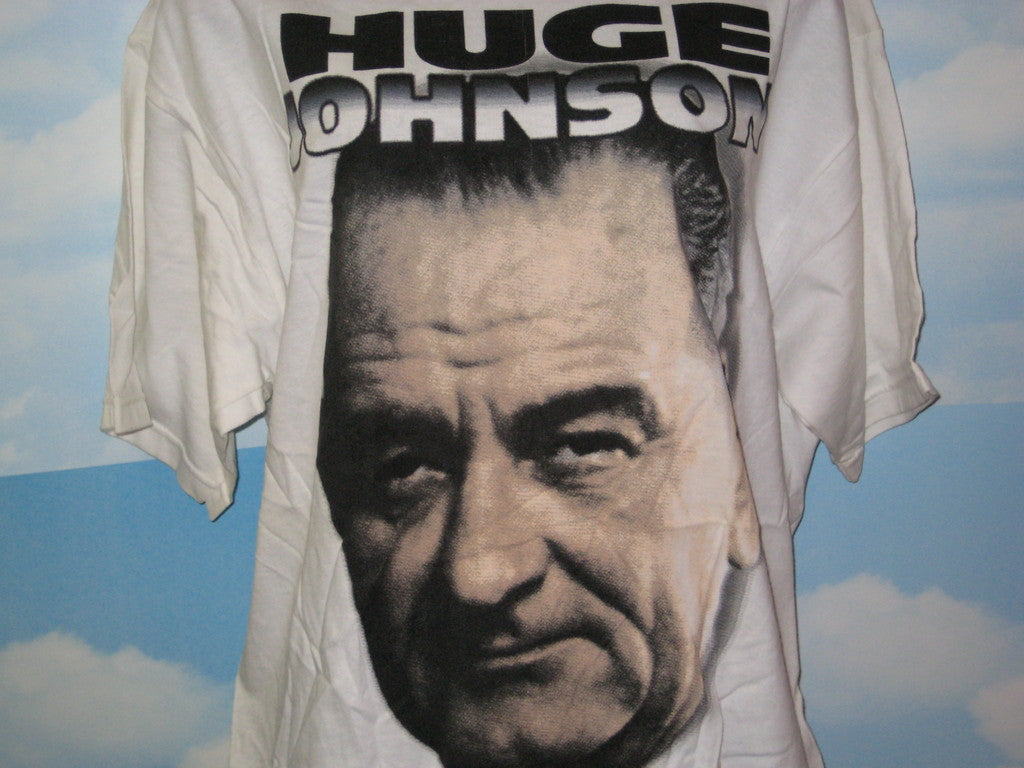 Huge Johnson Lyndon Johnson Adult White Size XL Extra Large Tshirt - TshirtNow.net - 3