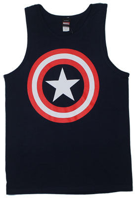 Captain America Shield Logo Navy Men's Tank Top - TshirtNow.net - 1