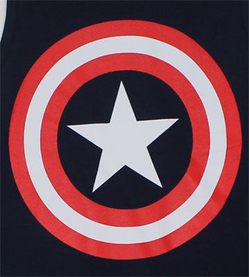 Captain America Shield Logo Navy Men's Tank Top - TshirtNow.net - 3