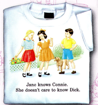 Thumbnail for Childhood Jane Knows Connie She Doesn't Care to Know Dick Tshirt - TshirtNow.net - 1