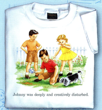 Thumbnail for Childhood Johnny was Deeply and Creatively Disturbed White Tshirt - TshirtNow.net