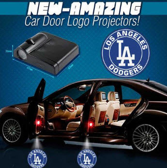 2 MLB Los Angeles Dodgers Wireless LED Car Door Projectors
