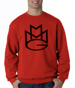 Maybach Music Crewneck Sweatshirt:Red and Black Print - TshirtNow.net