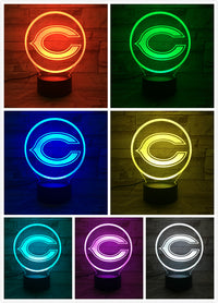 Thumbnail for NFL CHICAGO BEARS LOGO 3D LED LIGHT LAMP