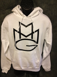 Thumbnail for Maybach Music Group MMG Hoodie: White with Black Print - TshirtNow.net - 2
