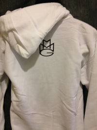 Thumbnail for Maybach Music Group MMG Hoodie: White with Black Print - TshirtNow.net - 6