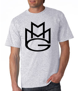 Maybach Music Group Mmg Tshirt: Ash Grey With Black Print - TshirtNow.net