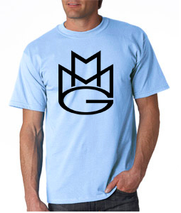 Maybach Music Group Mmg Tshirt: Baby Blue With Black Print - TshirtNow.net