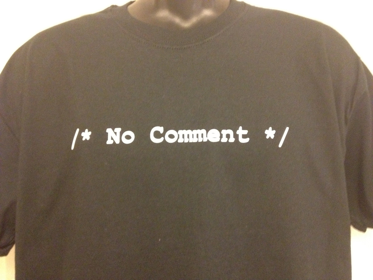 /* No Comment */ Tshirt: Black With White Print - TshirtNow.net - 5