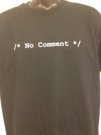 Thumbnail for /* No Comment */ Tshirt: Black With White Print - TshirtNow.net - 6