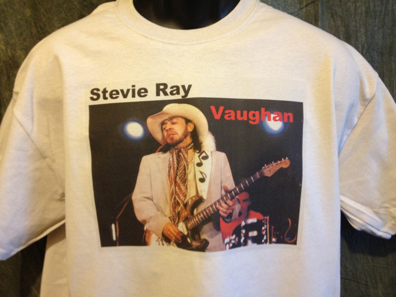 Stevie Ray Vaughan Music Note Guitar Strap Tshirt - TshirtNow.net - 4