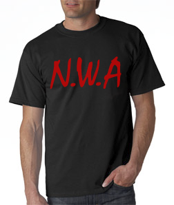 N.W.A Tshirt:Black With Red Print - TshirtNow.net - 1