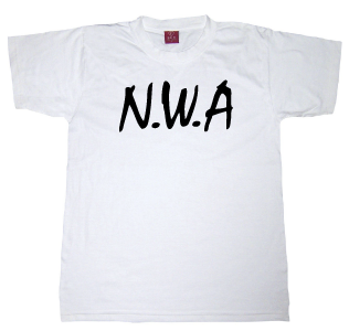 N.W.A Tshirt:White With Black Print - TshirtNow.net