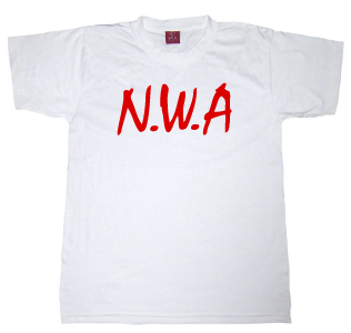 N.W.A Tshirt:White With Red Print - TshirtNow.net
