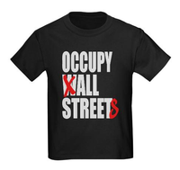 Thumbnail for Occupy All Streets Tshirt: Black With White and Red Print - TshirtNow.net - 1