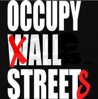 Thumbnail for Occupy All Streets Tshirt: Black With White and Red Print - TshirtNow.net - 2