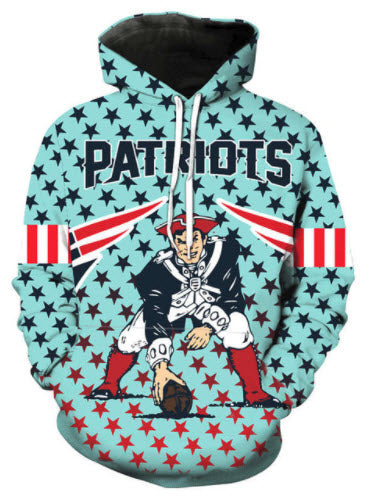 New England Patriots Allover 3D Print Hoodie