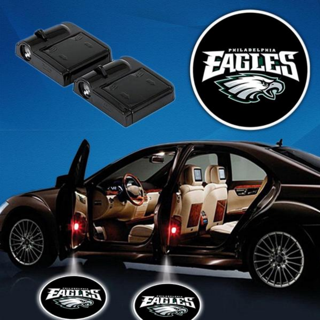 2 NFL PHILADELPHIA EAGLES WIRELESS LED CAR DOOR PROJECTORS