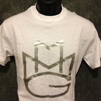 Thumbnail for Maybach Music Group Tshirt: White Tshirt with Silver Print - TshirtNow.net - 1