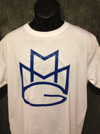 Thumbnail for Maybach Music Group Tshirt: White with Blue Print - TshirtNow.net - 1
