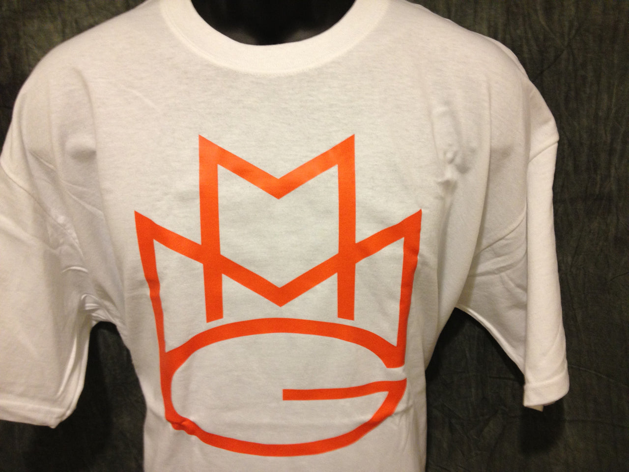Maybach Music Group Tshirt: White with Orange Print - TshirtNow.net - 1