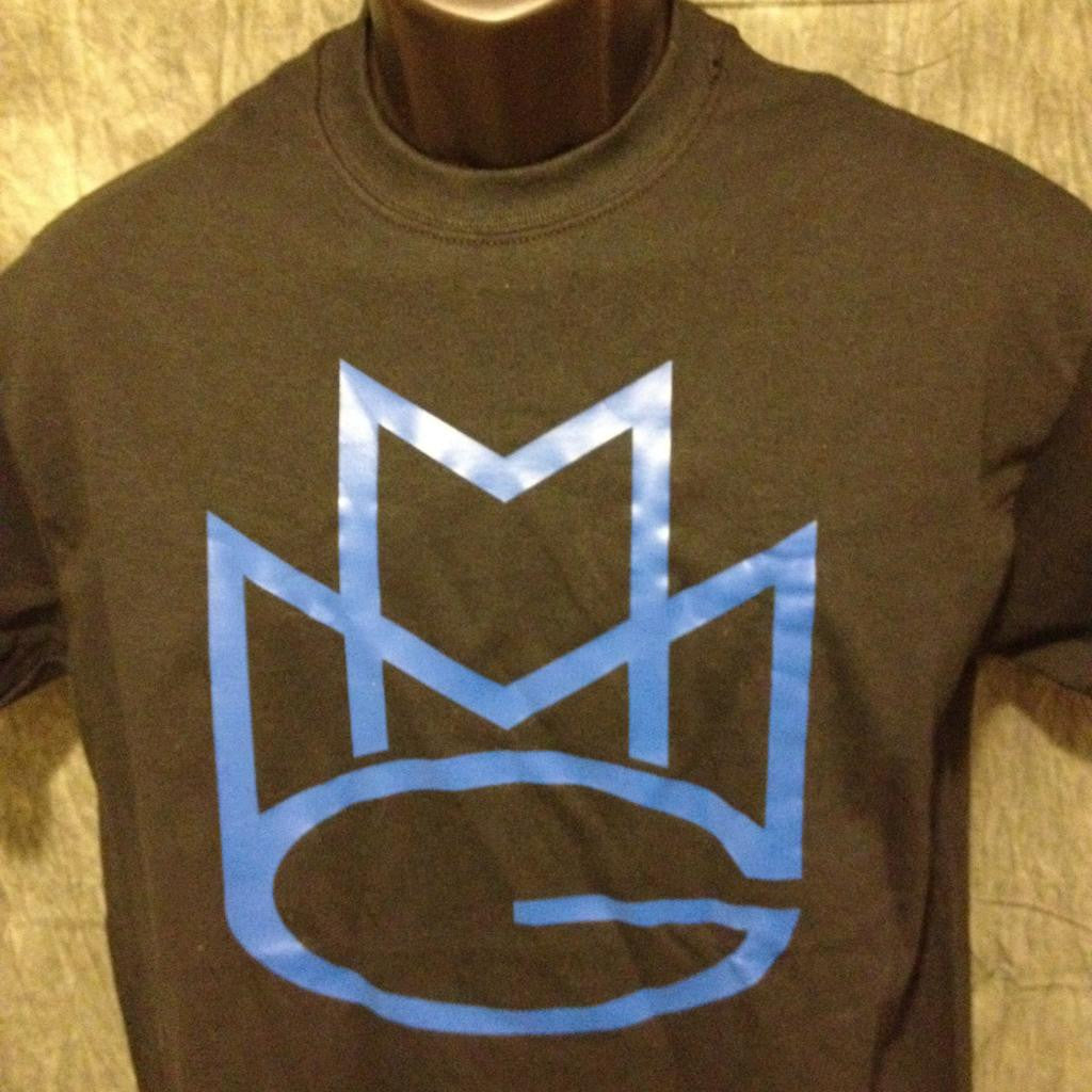 Maybach Music Group Tshirt: Black with Blue Print - TshirtNow.net - 2