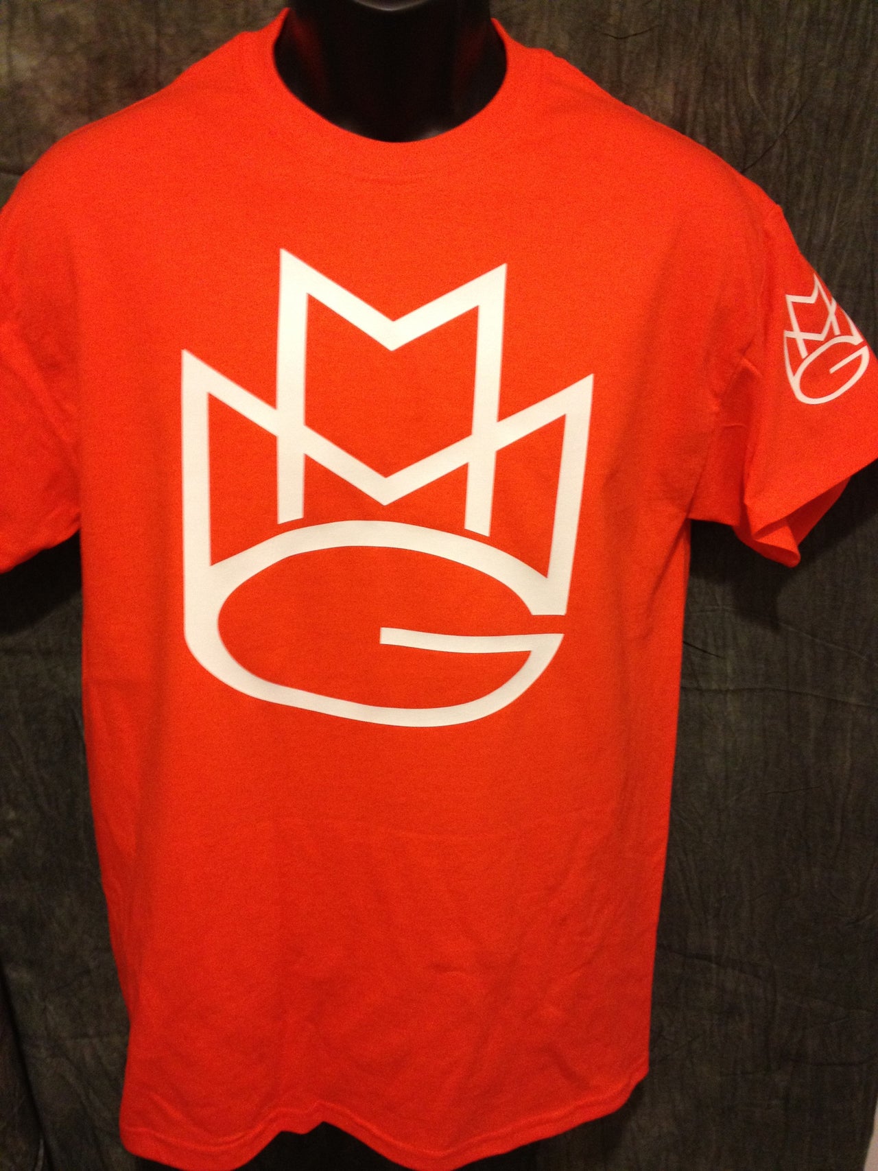 Maybach Music Group Limited Edition Tshirt: Orange with White and Black Print - TshirtNow.net - 1
