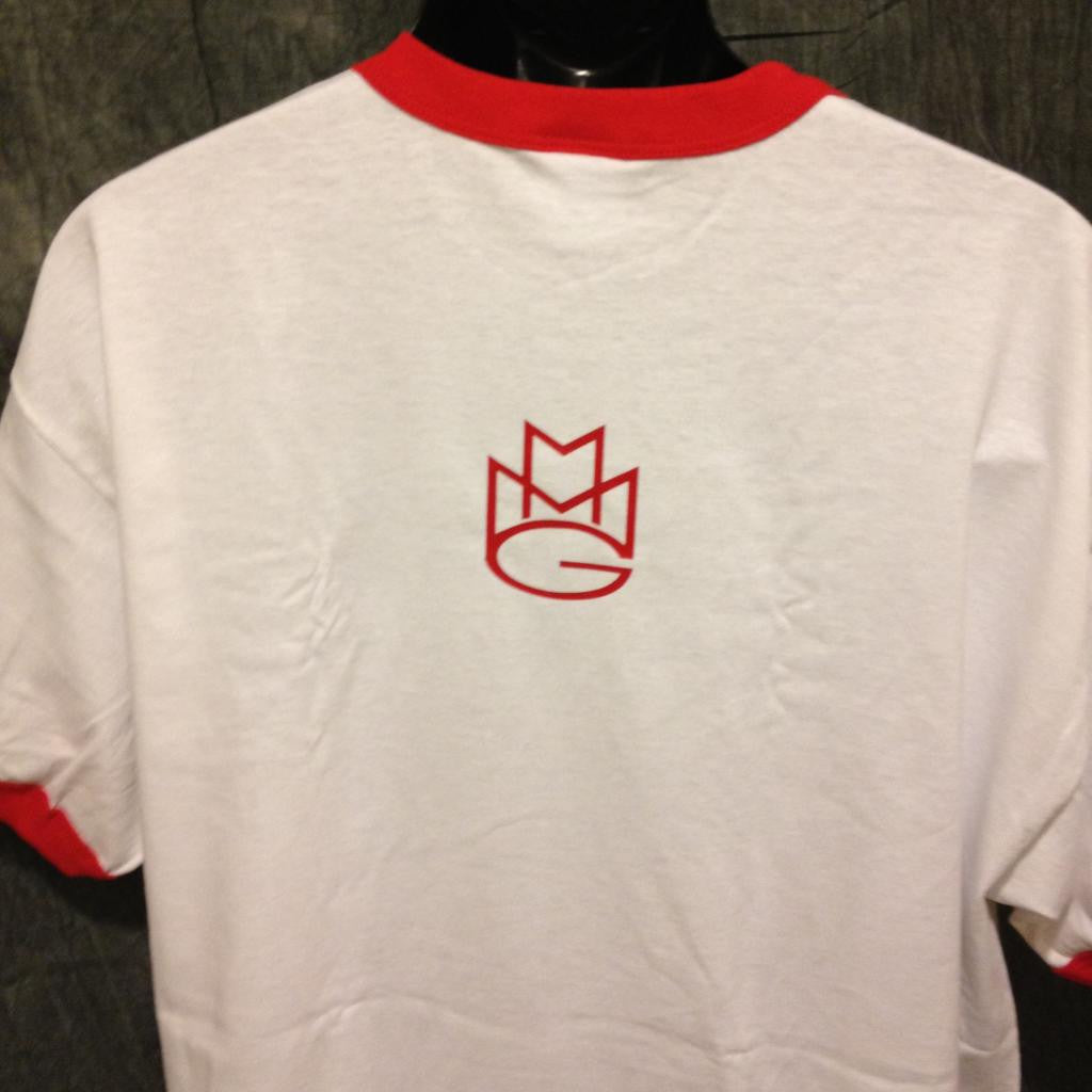Maybach Music Group MMG Tshirt: Red Print on Red Ringer TShirt - TshirtNow.net - 4