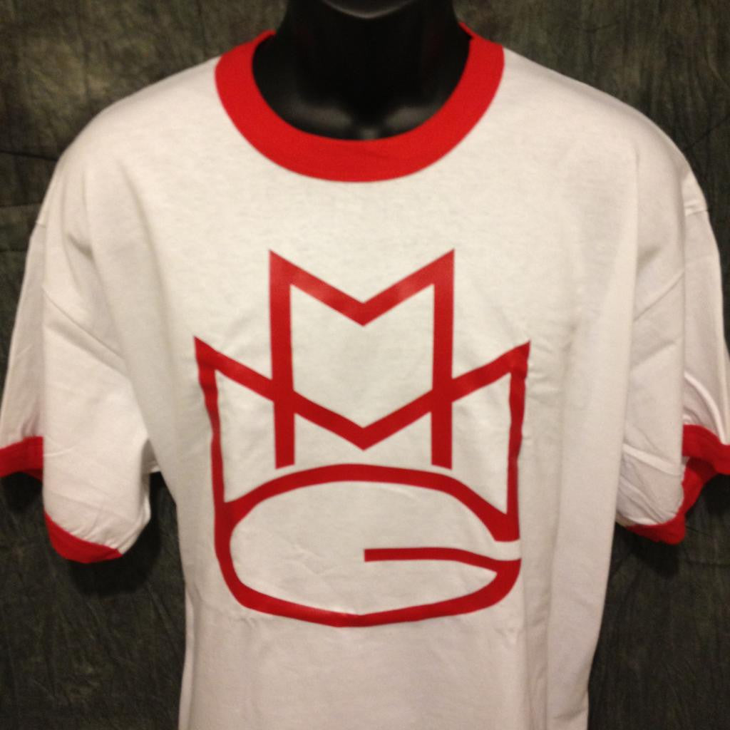 Maybach Music Group MMG Tshirt: Red Print on Red Ringer TShirt - TshirtNow.net - 1
