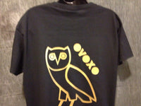 Thumbnail for Ovo Drake October's Very Own Ovoxo Owl Gang Girls Tshirt: Gold Print on Black Womens Tshirt - TshirtNow.net - 5