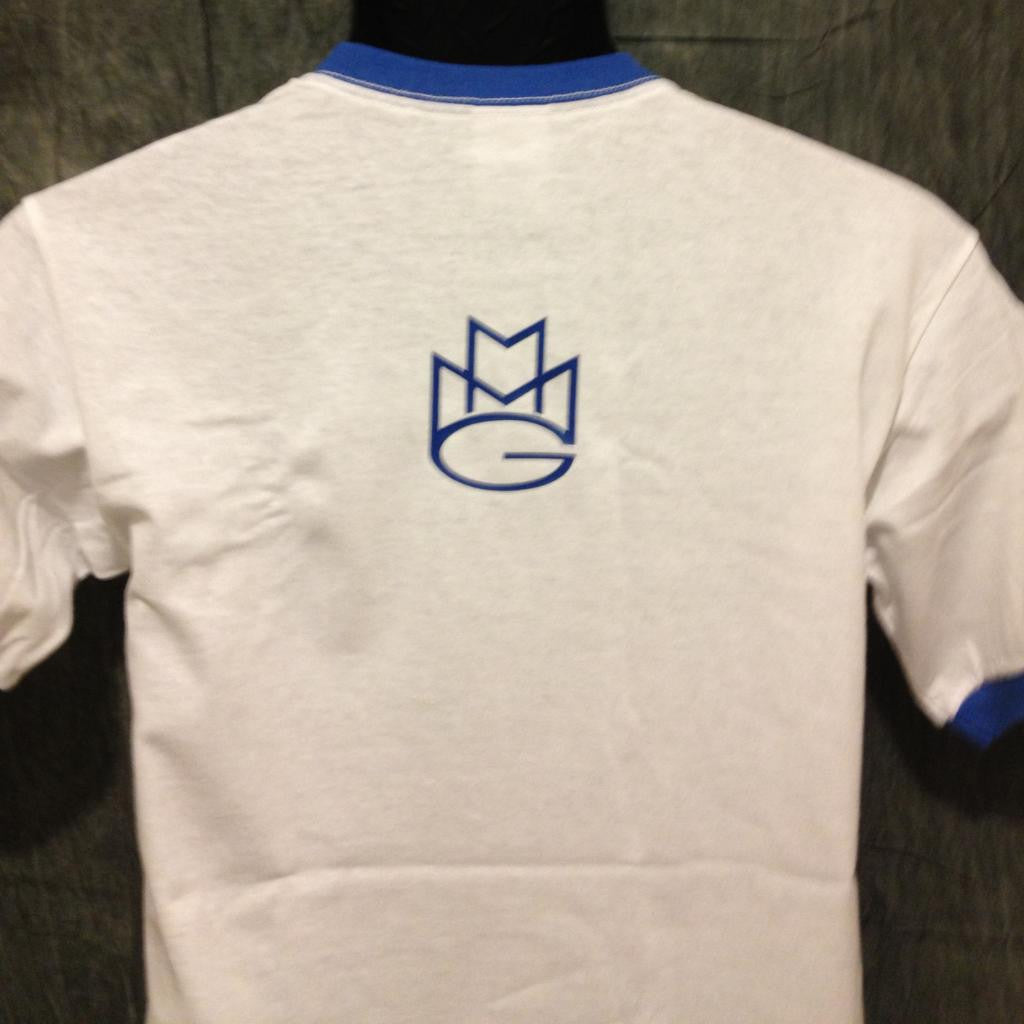 Maybach Music Group MMG Tshirt: Blue Print on Blue Ringer TShirt - TshirtNow.net - 3