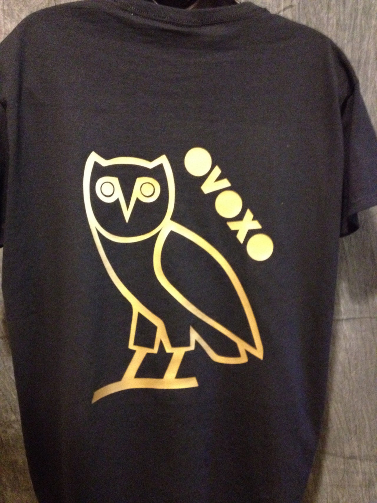 Ovo Drake October's Very Own Ovoxo Owl Gang Girls Tshirt: Gold Print on Black Womens Tshirt - TshirtNow.net - 6