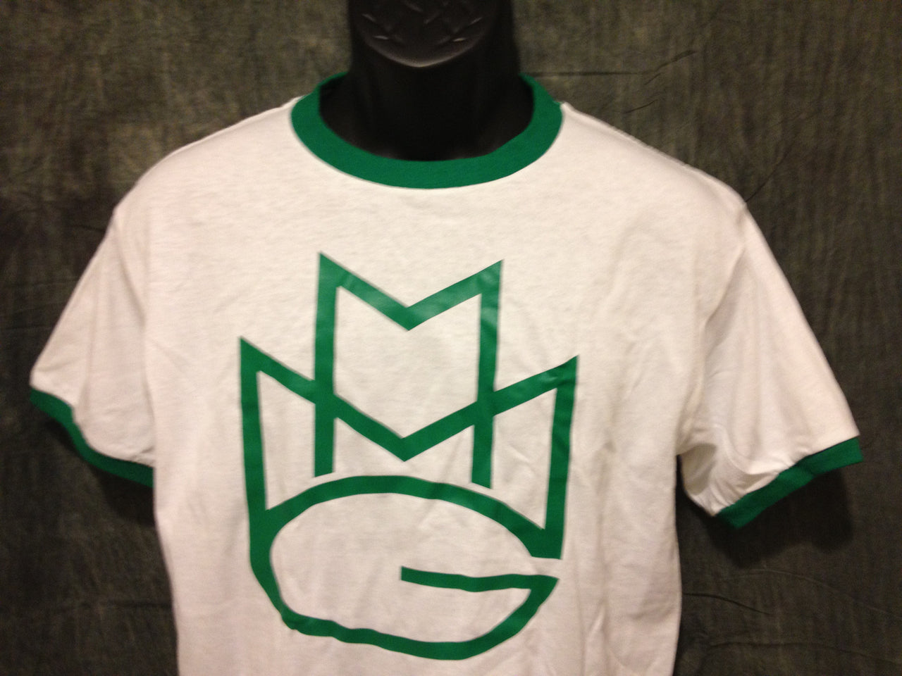 Maybach Music Group MMG Tshirt: Green Print on Green Ringer TShirt - TshirtNow.net - 1