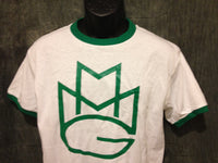 Thumbnail for Maybach Music Group MMG Tshirt: Green Print on Green Ringer TShirt - TshirtNow.net - 1