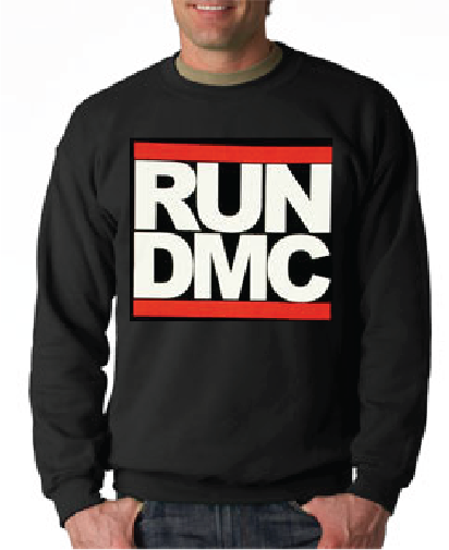 Run Dmc Logo Black Crewneck Sweatshirt - TshirtNow.net