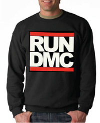 Thumbnail for Run Dmc Logo Black Crewneck Sweatshirt - TshirtNow.net